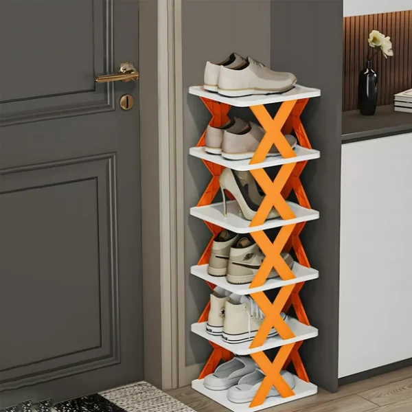 ZAPATERA  PLEGABLE  6 Niveles NARANJA