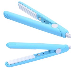 MINI PLANCHA PARA EL CABELLO AZUL