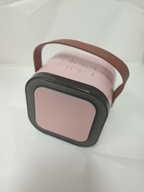 MINI PARLANTE  CON MICROFONO K12  BLUETOOTH   COLOR ROSADO - Imagen 6