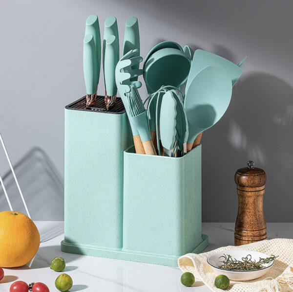 SET DE UTENSILIOS DE COCINA TURQUESA