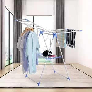 Tendedero de Ropa Plegable Horizontal Armable