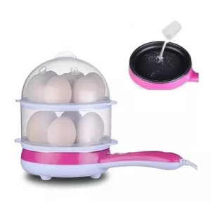 MINI SARTEN ELECTRICO PARA HUEVOS ASADOS Y AL VAPOR ROSA