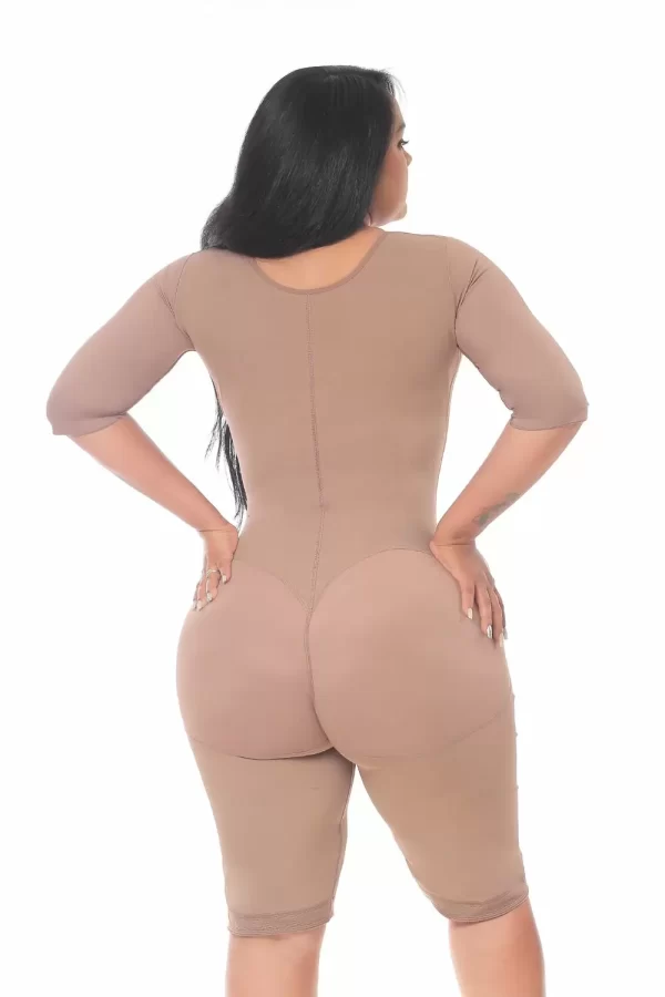 FAJA ENTERIZA CON MANGAS Y BRASIER CAFE TALLA XL