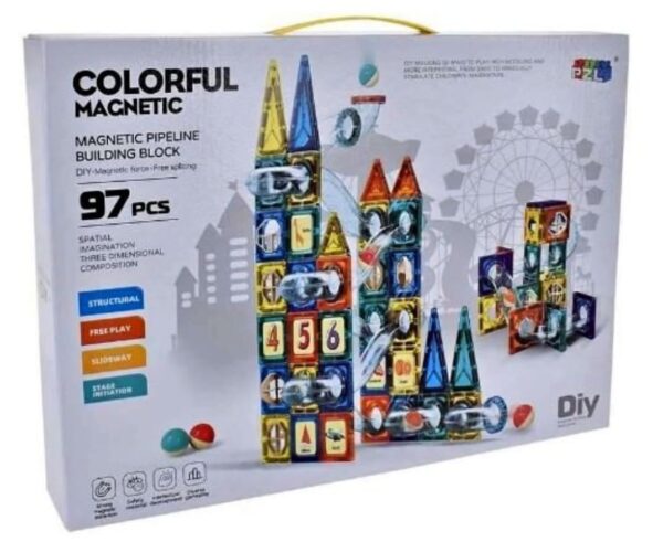 JUEGO DE BLOQUES DE CONSTRUCCION MAGNETICO DE 97 PIEZAS - Imagen 3