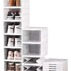 PACK DE ZAPATERA ACRÍLICA 6 CAJAS BLANCA